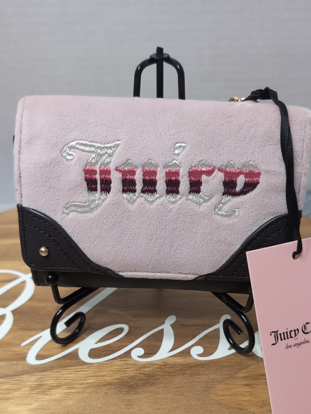 Juicy Couture Retro Vibes Dbl Sided Trifold Wallet